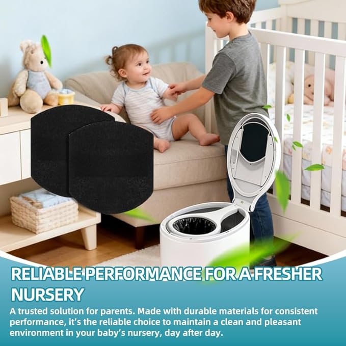 20 Pack Diaper Pail Deodorizer Refills with Hook & Loop Fastener, Activated Charcoal Filters Compatible with Ubbi Steel Diaper Pail, Secure Fit Prevents Falling, Odor Eliminating