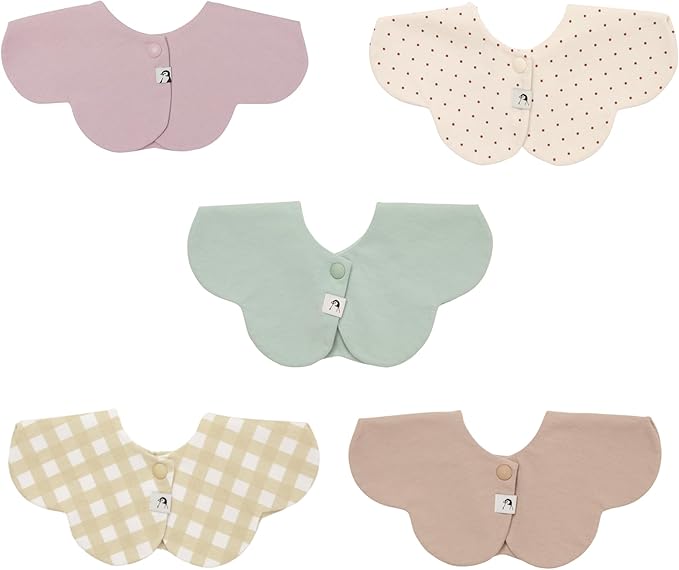 Konny Baby Bibs Set, 360 ° Rotate, Soft and Absorbent Bandana Drooling for Boys Girls baby Essentials