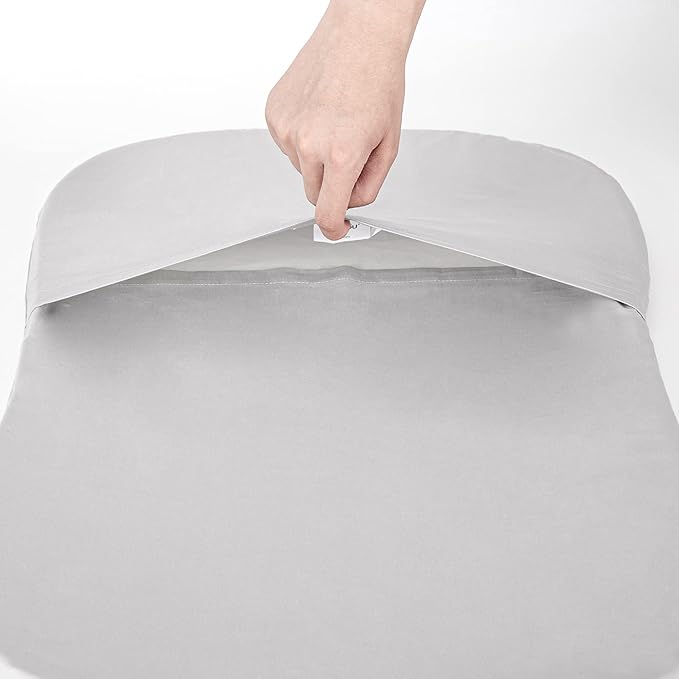 TILLYOU Cotton Bassinet Sheets for Girls Boys 2 Pack Bassinet Fitted Sheet for Bassinet Mattress 31.5x18 Inch, Gray