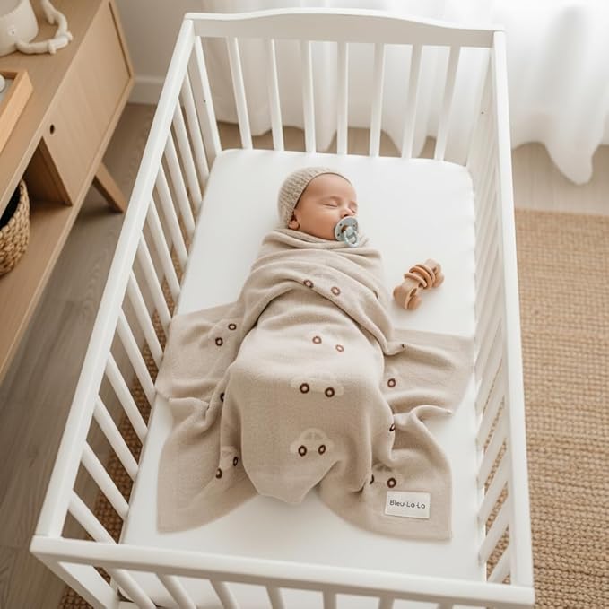 Baby Receiving Blanket for Boys 100% Cotton Buttery Soft Cozy Receiving Swaddle Stroller Blanket for Shower Gift Registry for Newborns, Infants, Toddlers (Cars - Oat)