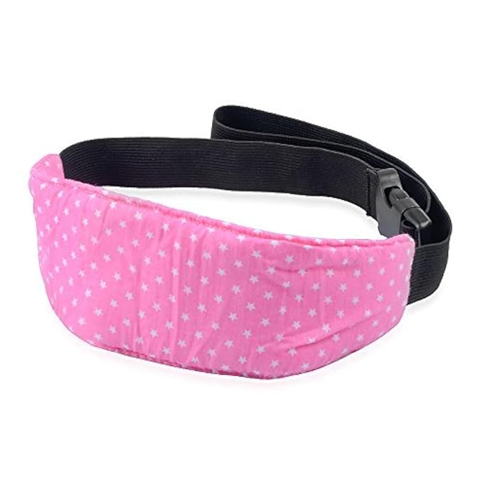 Head Support for Stroller Car Seat - Head Band Strap Headrest for Sleeping Traveling for Toddler Kids Children Child Baby Infant- Pink