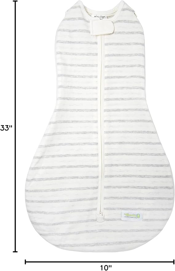 Woombie Grow with Me Baby Swaddle, Convertible Swaddle Fits Babies 0-9 Months, Expands to Wearable Blanket for Babies up to 18 Months, Twilight Stripes
