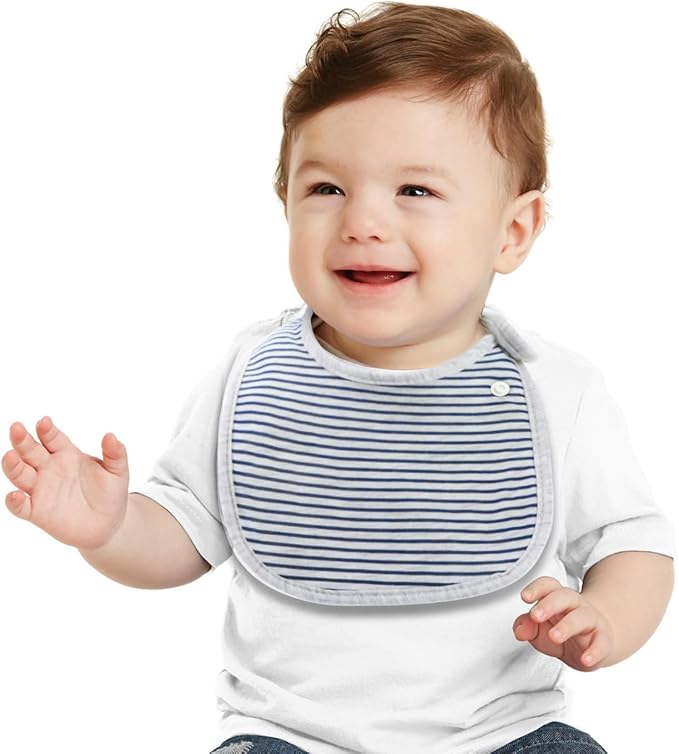 Hakochia Waterproof Baby Bibs Organic Cotton Super Soft and Absorbent With Adjustable Snap for Baby Boys and Girls