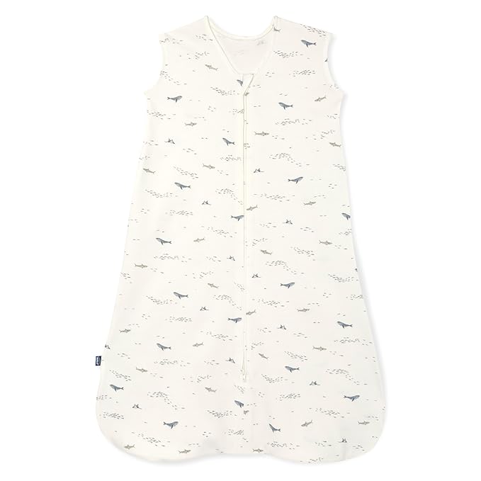 HALO SleepSack, 100% Cotton Wearable Blanket, Swaddle Transition Sleeping Bag, TOG 0.5, Ocean Life, Small, 0-6 Months