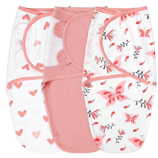 Yoofoss Baby Swaddles for Newborns 100% Organic Cotton, Adjustable Swaddle Sleep Sack 0-3 Months Newborn Swaddle Sack, Breathable Soft(Small)