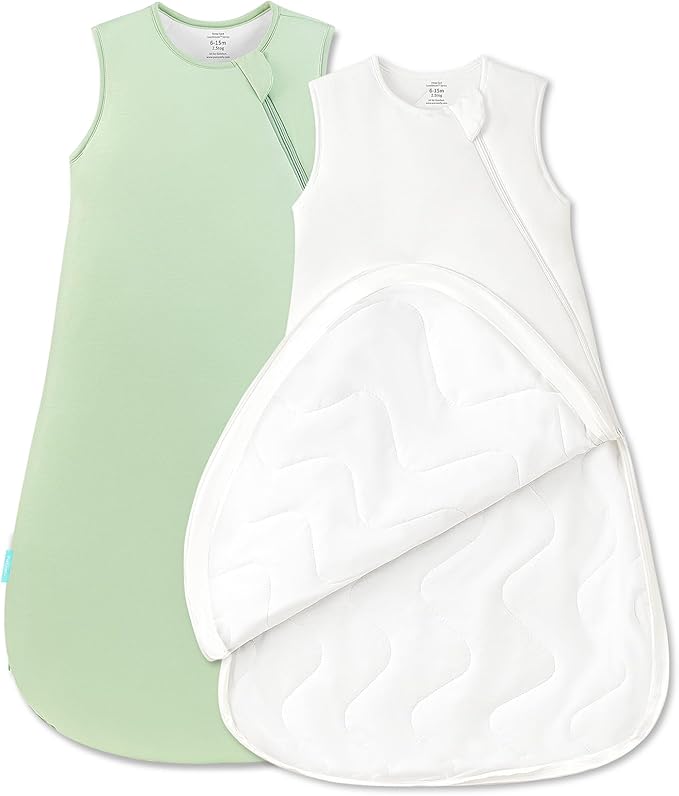 PurComfy Quilted Supersoft Sleep Sack, 2.5 TOG Premium Bamboo Viscose Warm Baby Sleeping Bag, Thick Babies Wearable Blanket