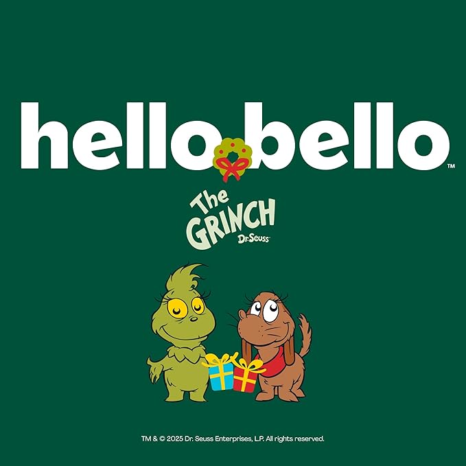 Hello Bello Diapers, Size 4 (22-37 lbs) Dr. Seuss Baby Grinch - 21 Count of Premium Disposable Baby Diapers, Hypoallergenic with Soft, Cloth-Like Feel