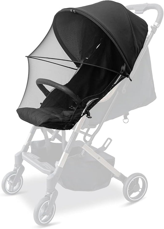 2-in-1 Stroller Cover, Baby Mosquito Net for Stroller with Sun Shade, Stroller Accessories - UV Protection & Breathable 3D Mesh with Two-Way Zipper, Universal Fit Most Stroller