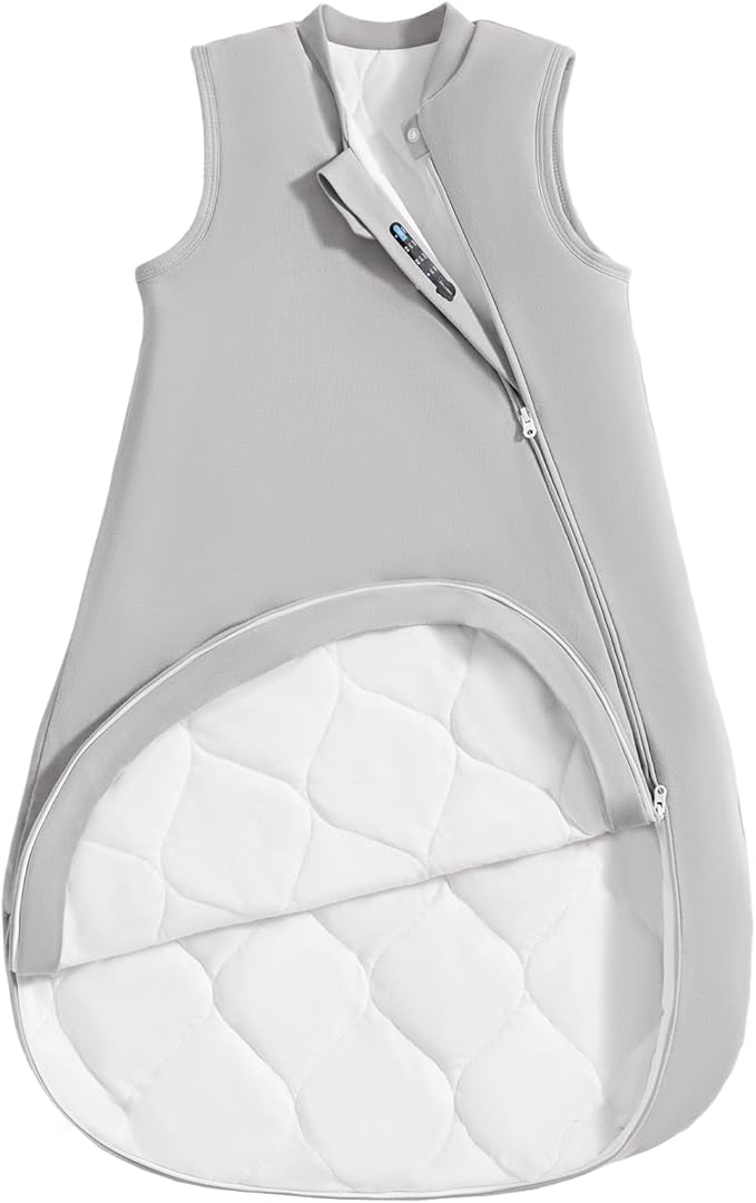 usbettas 1.0 Tog 2.5 Tog Baby Sleep Sack, 100% Cotton Baby Sleeping Bag 3-24M, 2-Way Zipper Baby Wearable Blanket