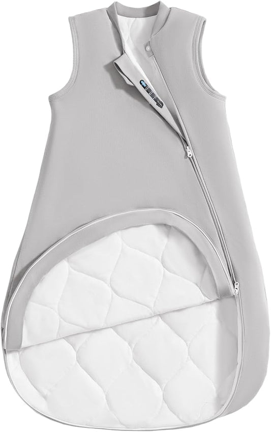 usbettas 1.0 Tog 2.5 Tog Baby Sleep Sack, 100% Cotton Baby Sleeping Bag 3-24M, 2-Way Zipper Baby Wearable Blanket
