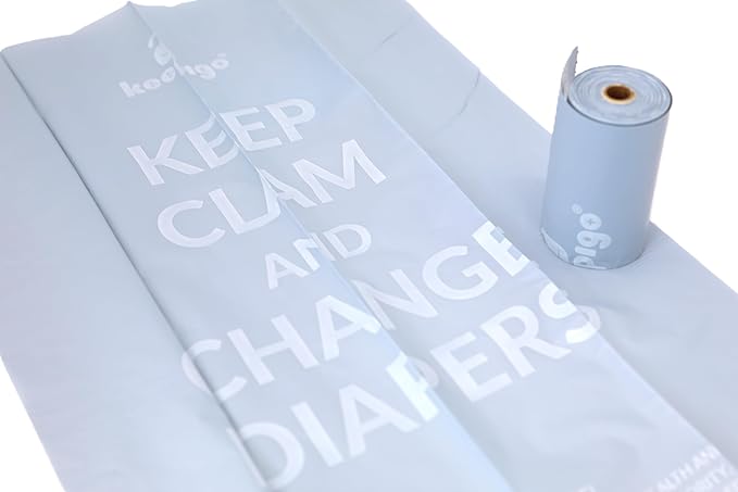 Keepigo, Compostable Disposable Diaper Bags Refills | 6 Rolls, 72 Leak-Proof, XL Biodegradable Baby Poop Bags | Eco-Friendly Diaper Trash Bags for Home, Travel, Pet Waste | Odor-Free,