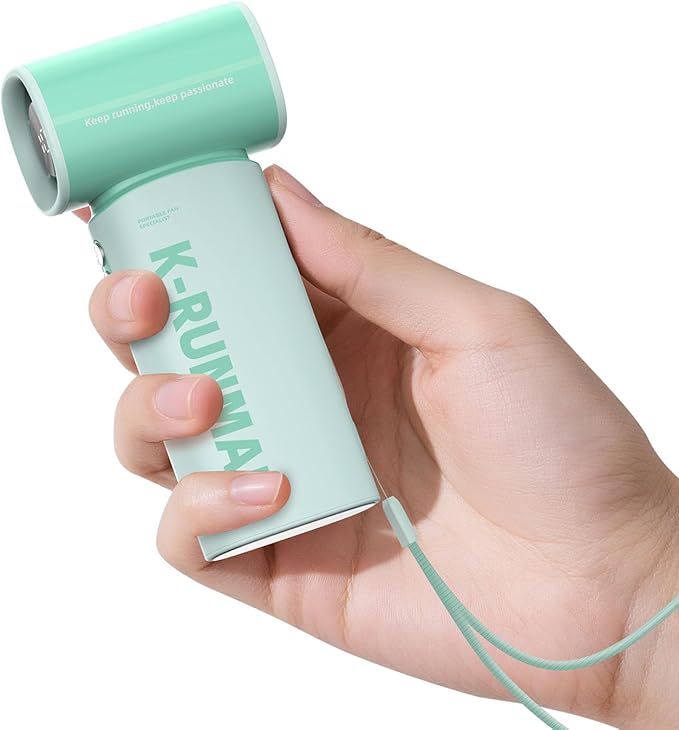 Portable Handheld Turbo Fan,100 Speeds Adjustable Mini Personal Fan, 4000mAh USB Rechargeable Battery Operated, LED Display,Gifts for Women Men Travel/Camping/Outdoor (Green)