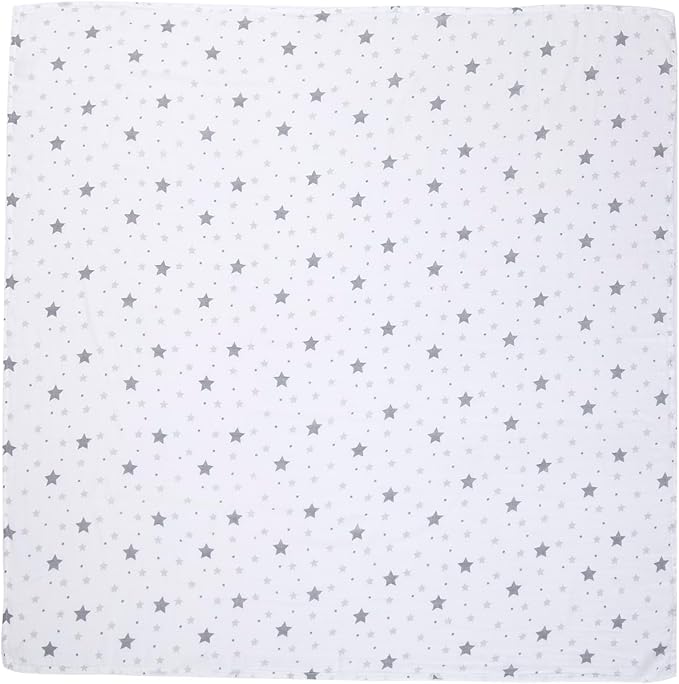 Muslin Swaddle Blankets for Baby Boys and Girls, 4-Pack Breathable and Skin-Friendly Receiving Blanket Wrap, Baby Essentials, Registry & Gift, 47 x 47 inches (Monochrome Doodles)