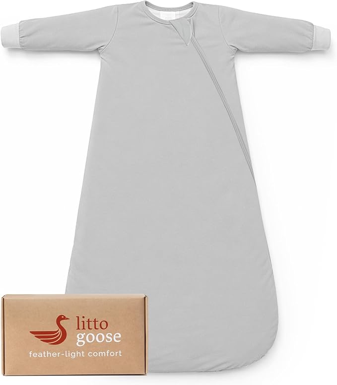 littogoose Baby Sleep Sack 1.0 TOG, Long Sleeve Wearable Blanket Soft Infants Sleeping Sack Boy Girl for 3-6 Months 2T-4T