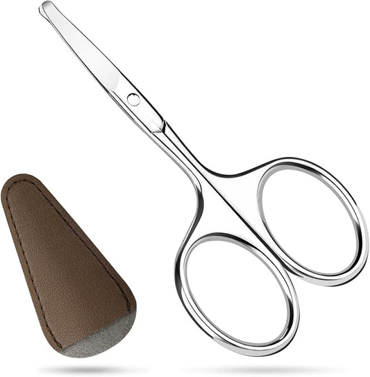 Hdama Nose Hair Scissors, Small Sicssors for Men Women Grooming Facial & Ear Hair, Trimming Eyebrow, Mustache, Beard with Safety Blunt Tip