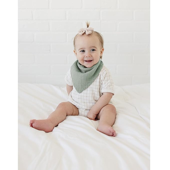 MairMore 8-Pack Muslin Baby Bandana Drool Bibs – Soft & Absorbent 100% Cotton Teething and Drooling Essentials for Boys, Girls, Newborns & Toddlers