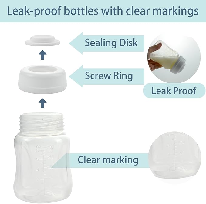 Momstouch Pump Parts Compatible with Spectra S1/S2/9 Plus, Not Original Accessories, Full Set Replacements Include 26mm Flange, Duckbill Valve, Backflow Protector, Tubing and Bottle