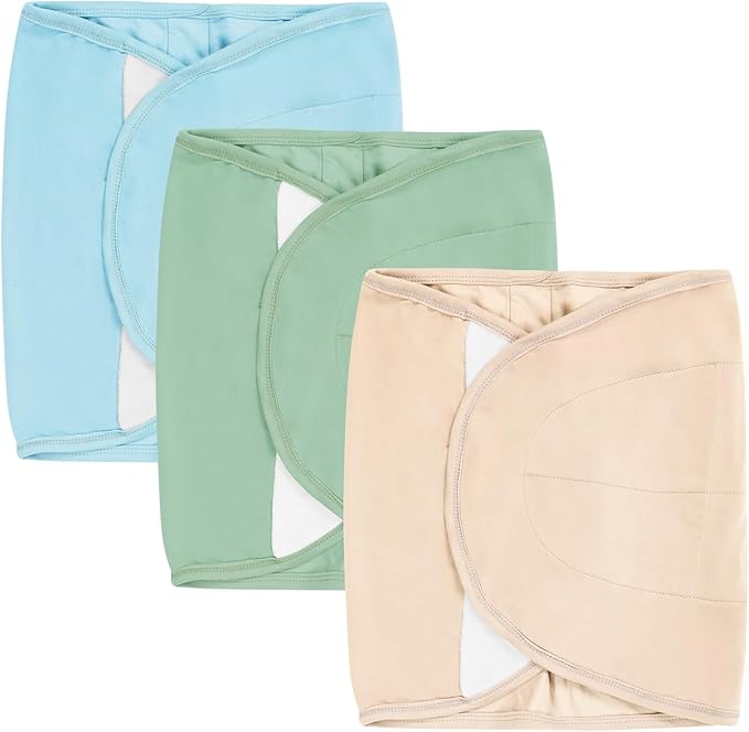 3-Pack Newborn Swaddle Wrap, Adjustable Velcro Swaddles Strap for Infants, Baby Arm Swaddle Band