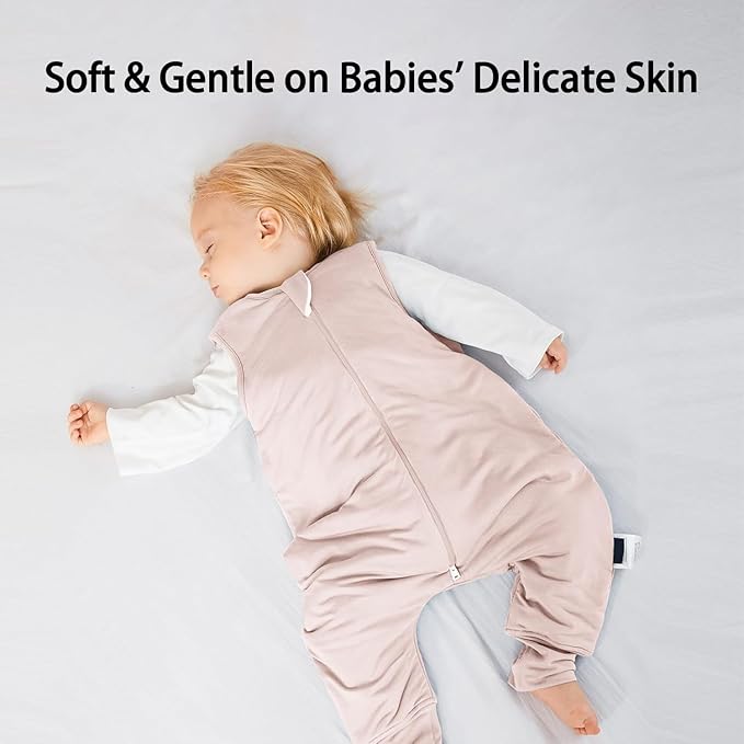 BubblePanda Rayon Made from Bamboo Toddler Sleep Sack with Feet 24-36 Months 0.5 Tog Ultra Soft Toddler Sleeping Sack 2t-3t Baby Sleep Bag Walker Wearable Blanket with Legs 2-Way Zipper Lightweight