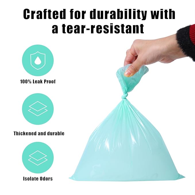 USBOO Diaper Bags Disposable for Baby - 20 Refill Rolls (300 Pack) Diaper Trash Bags with Dispenser, Diaper Bag Accessory, Fresh Powder Scent