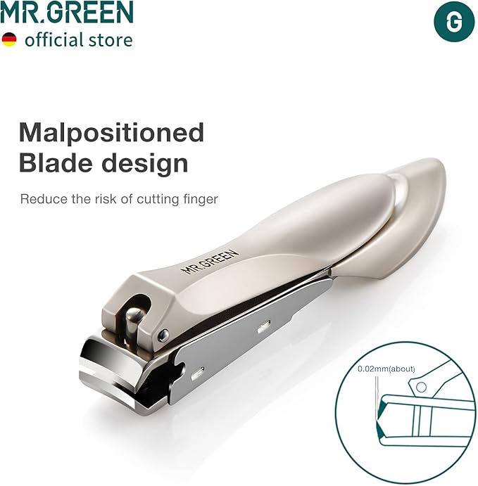 MR.GREEN Baby Safety Nail Clippers Nail Care Clippers Fingernail Cutter Newborn Baby Convenient Nail File Manicure Tools (Parent Child Nail Clipper+Nano Glass File)