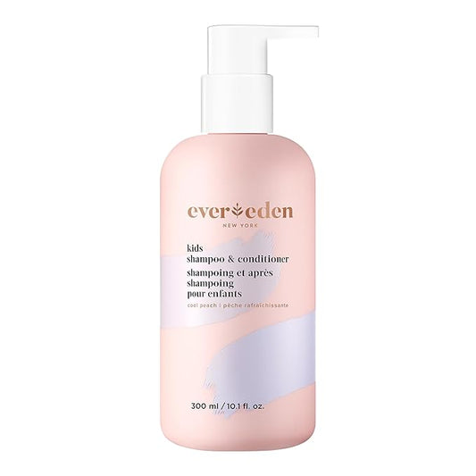 Evereden Kids Shampoo and Conditioner 2-in-1: Cool Peach, 8.5 fl oz. | Clean, Vegan, & Gentle Care for Kids | Toddler Shampoo and Conditioner for Healthy Scalp & Hair | Age 4+