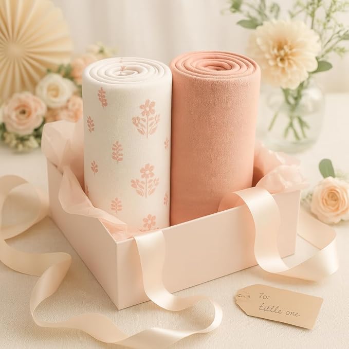 Soft 100% Cotton Swaddles for Newborns, 2- Pack - Large, Breathable Baby Blanket - Versatile, Durable Muslin Swaddle Blankets - Perfect Newborn Essentials