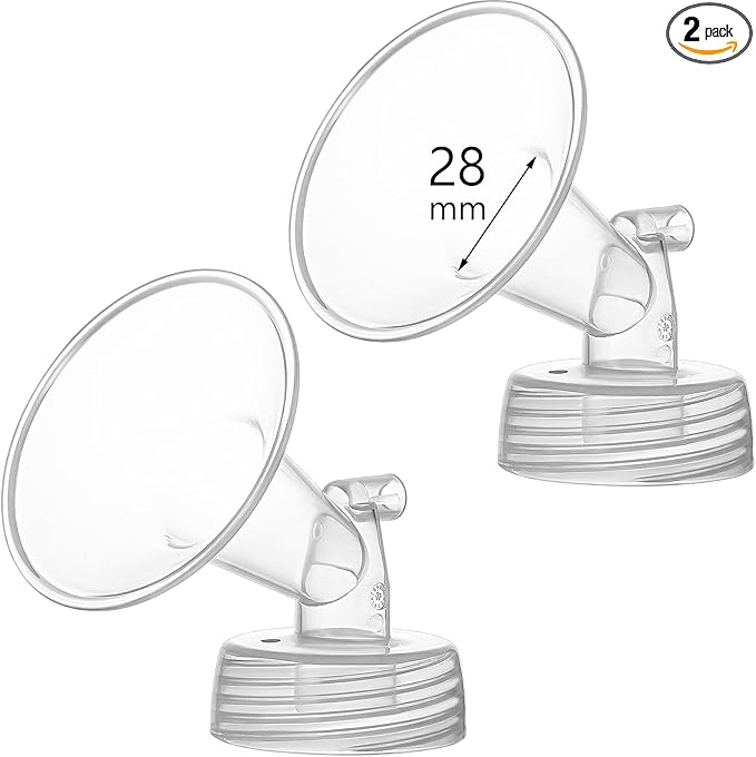 Momstouch 28mm Flange Compatible with Spectra S1 S2 9 Plus Synergy Gold Breastpump Replacement to Spectra Pump Parts and Flange; Not Original; Replaces Shield