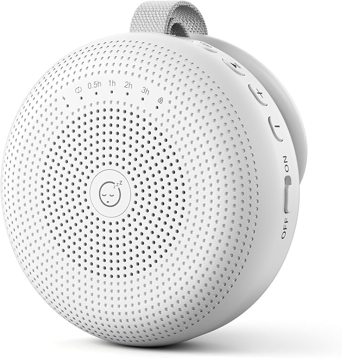 White Noise Machine for Baby Adult, Portable Sound Machine with 33 Soothing Sounds, Timer & Memory Function for Sleep, Travel, Nursery, Office and Home
