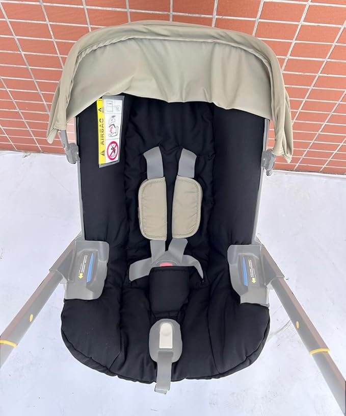 Replacement Canopy & Seat Cushion Set Compatible with Doona+ Car Seat Stroller - Sunshade Cover & Textile Fabric Accessories - Breathable, Machine Washable (Natural Green)