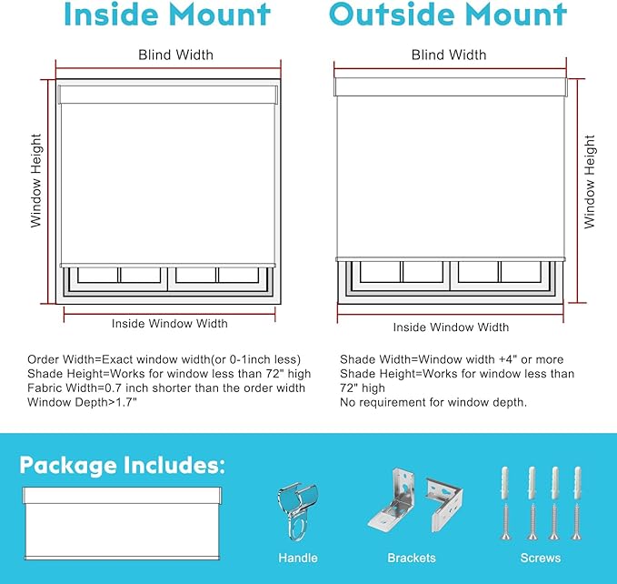 100% Blackout Roller Shades, Free-Stop Cordless Roller Blinds for Windows, Linen Fabric, Thermal Insulated Linen Fabric Window Shades UV Protection for Home, Door, Black40.5 W x 72" H