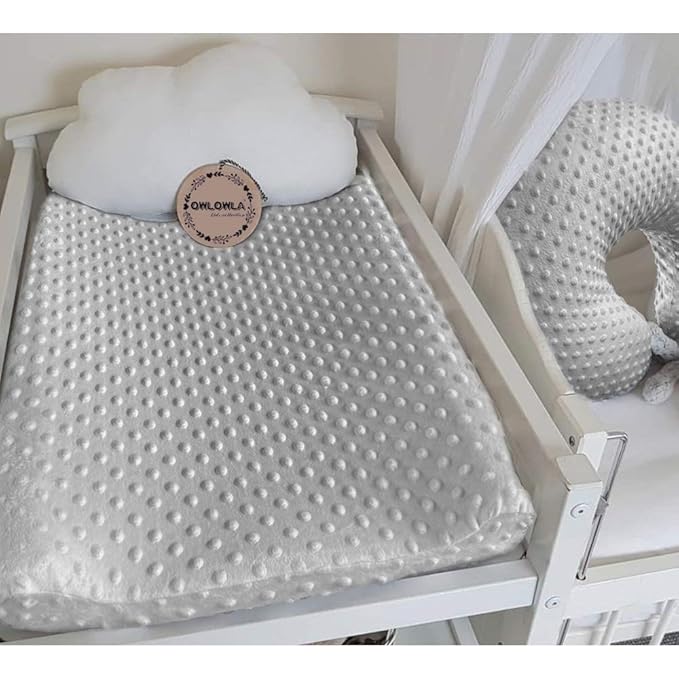 Owlowla Changing Pad Cover, Soft Minky Dots Changing Table Sheets for Baby Boy and Girl(Lilac)