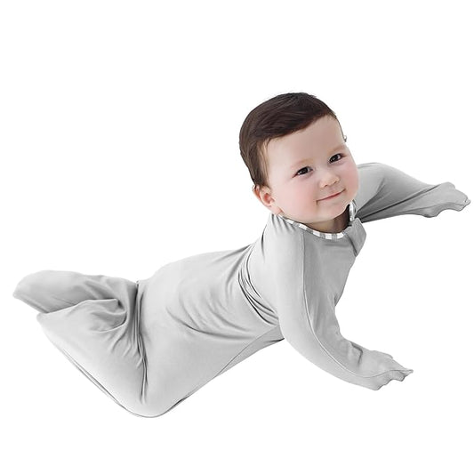 PuppyPaws Baby Sleep Sack, Transition Swaddle, Sleep Sack 3-6 Months, Wearable Blanket Baby with 2-Way Zipper, Swaddles for Newborns Summer, 95% Rayon derived from Bamboo, 5% Spandex