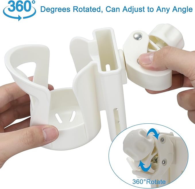 Accmor 2-in-1 Walker Cup Holder with Phone Holder, Wheelchair Cup Holder, Rollator Cup Holder, Cup Phone Holder for Walker, Wheelchair, Rollator, Mobility Scooter