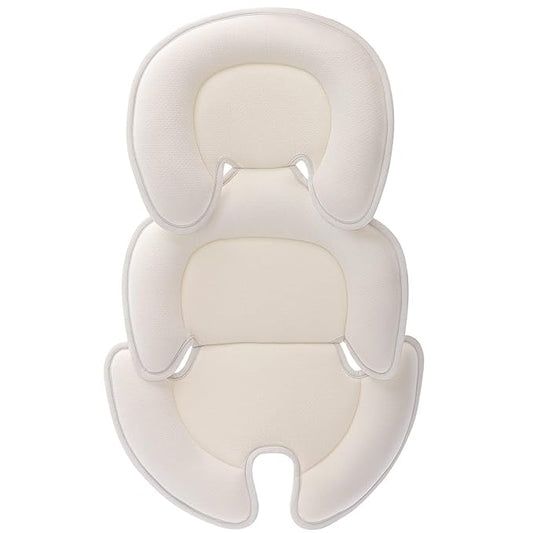 Innokids Head and Body Support Pillow Infant Car Seat Insert for Newborn to Toddler Stroller Cushion for Baby Shower Gifts (White)