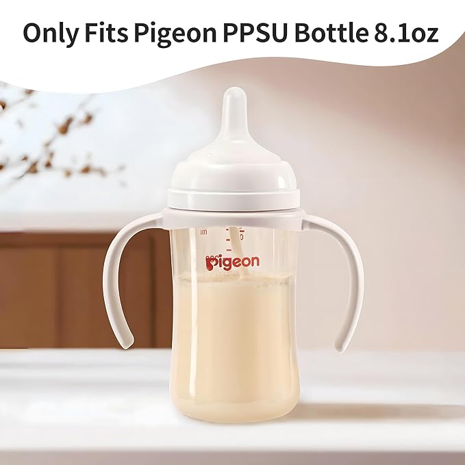 Pigeon Baby Bottle Handles for Pigeon PPSU Bottles 8.1Oz, Easy to Hold for Baby Hands, 1 Pack (Red)