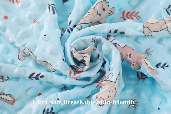 Dot Bassinet Sheet Set 2 Pack Stretch Fitted 35"x21" Bedside Bassinet Sheets,Ultra Soft, for Baby Girls and Boys Rabbit,Fox Deer Bear