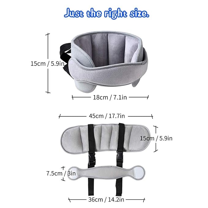 Adjustable Baby Car Seat Head Support Band, Baby Safety Car Seat Neck Relief Hold, Comfortable Head Hold Head Strap for Baby, Kids, Children, Purple