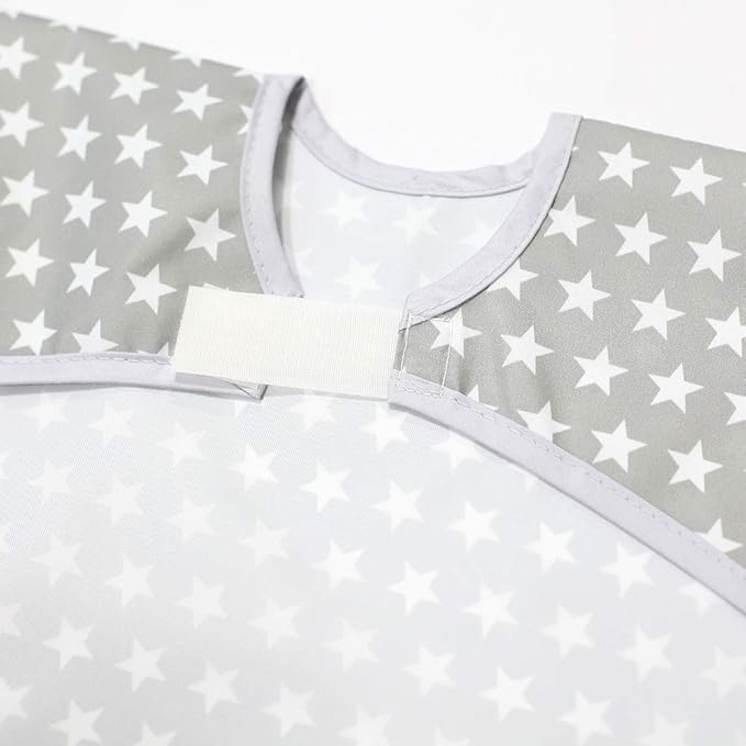 Plie Long Sleeve Waterproof Bib for Toddlers – Soft Feeding Smock for Baby Mealtime, Self-Feeding, BPA-Free, Easy Clean