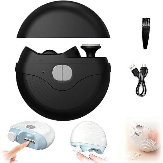Electric Nail Clippers for Seniors,Smart Nail Clippers 2026 New 3 in 1 Electric Toenail Clipper with Polishing and LED Light,Smart Toenail Clipper 3 Adjustable Speeds for Adults,Baby (Black)