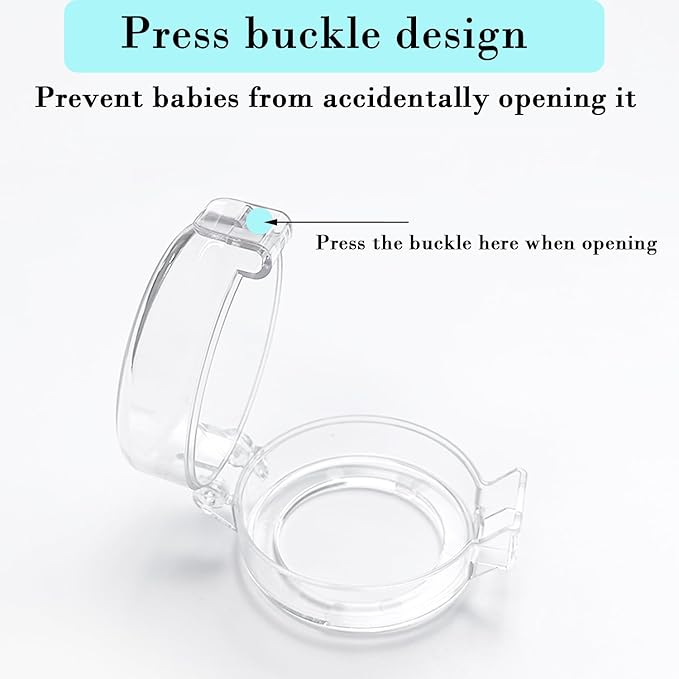 2 Pcs Gas Stove knob Safety Covers,Child Safety Lock Cover,Child Proof Large Size Door Knob Cover,Oven Knob Covers for Child Safety,Kitchen Burner Childproofing （Clear）