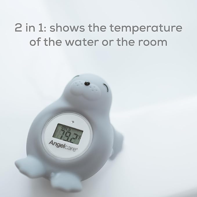 Angelcare Baby Pink Soft Touch Bath Support & Thermometer Bundle | Newborn Baby Bathtub 0-6 Months | Baby Registry Must-Have | Newborn Essentials for Safe & Comfortable Bath Time