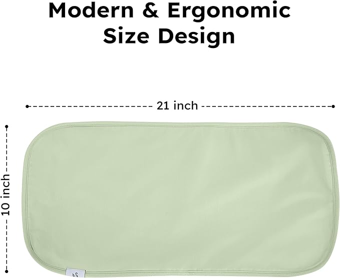 SWaddle AN Premium Baby Burp Cloths, Extra Soft Spit Up Rags with 3 Absorbent Layers, 21" x 10" Size, Sage Green