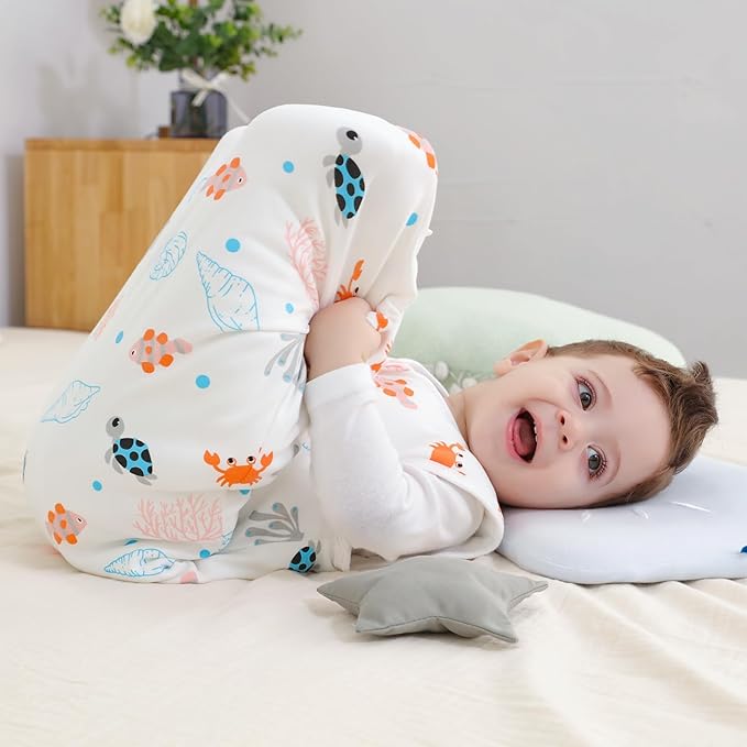 Mosebears Sleep Sack Baby Winter Wearable Blanket with 2-Way Zipper,2.5 TOG Cotton Sleep Sack Unisex (Ocean Animal, 12-18 Months)