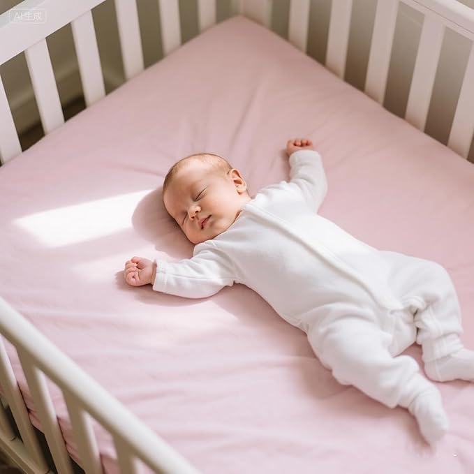 American Baby Company 2 Pack Fitted Crib Sheets 52" x 28" - Ultra Soft Microfiber Crib and Toddler Bed Sheets, White/Pink, Neutral for Boys & Girls
