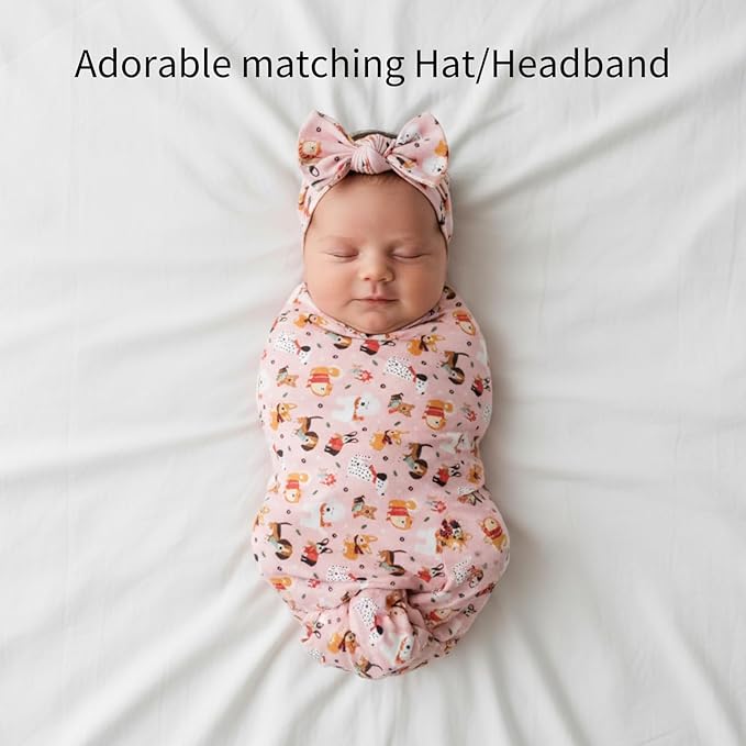 Swaddles for Newborns Baby Blanket Set Ultra-Soft 95% Bamboo Viscose Baby Swaddle for 0-3 Months | Newborn Essentials Must Haves Bamboo Viscose Swaddle Blankets