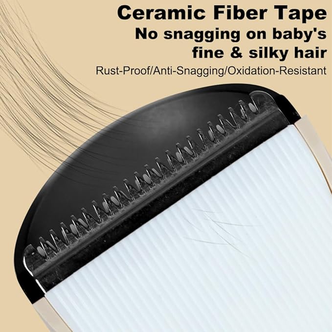 Baby Hair Clipper with Hair Collection Chamber - Low Noise, R-Rounded Blade, Ceramic Blade, Safe for Newborns & Toddlers | Electric Hair Trimmer for Baby Haircut