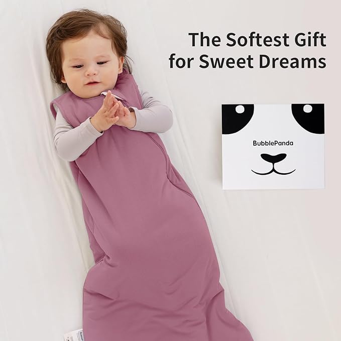BubblePanda Modal Sleep Sack 12-18 Months 1.0 Tog Super Soft Toddler Sleep Sack for Babies 2-Way Zipper Baby Wearable Blanket