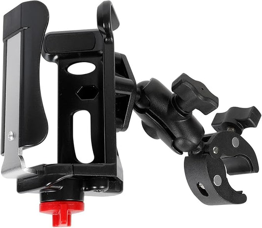 Motorcycle Cup Holder, Upgraded Adjustable Angle Drink Holder for Large Water Bottles (2.36" to 3.54" Dia), Universal Water Bottle Holder for Bike Scooter Boat Stroller Golf Push Cart Wheelchair