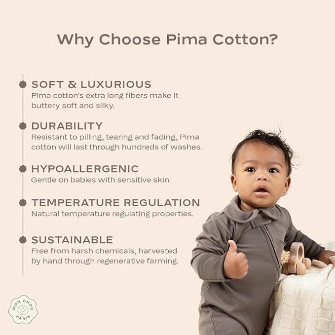 MON CHOU 100% Organic Baby Blanket – Pima Cotton Soft Knit, 30”x37” Breathable Crib & Stroller Throw (Ivory)